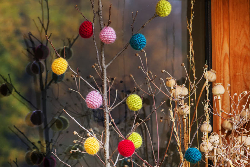 Boules de Noël à crocheter - Création Plassard.