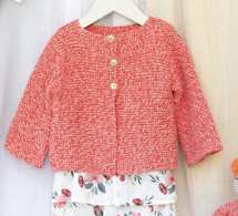 Tricot expliqué : cardigan au point mousse pour enfant de 0 à 10 ans 